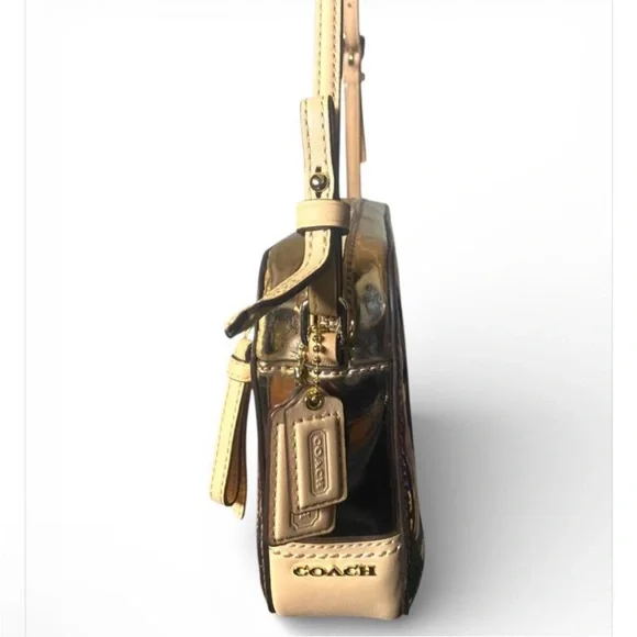 Coach Poppy Mirror Metallic Flight Bag - Picture 3 of 7